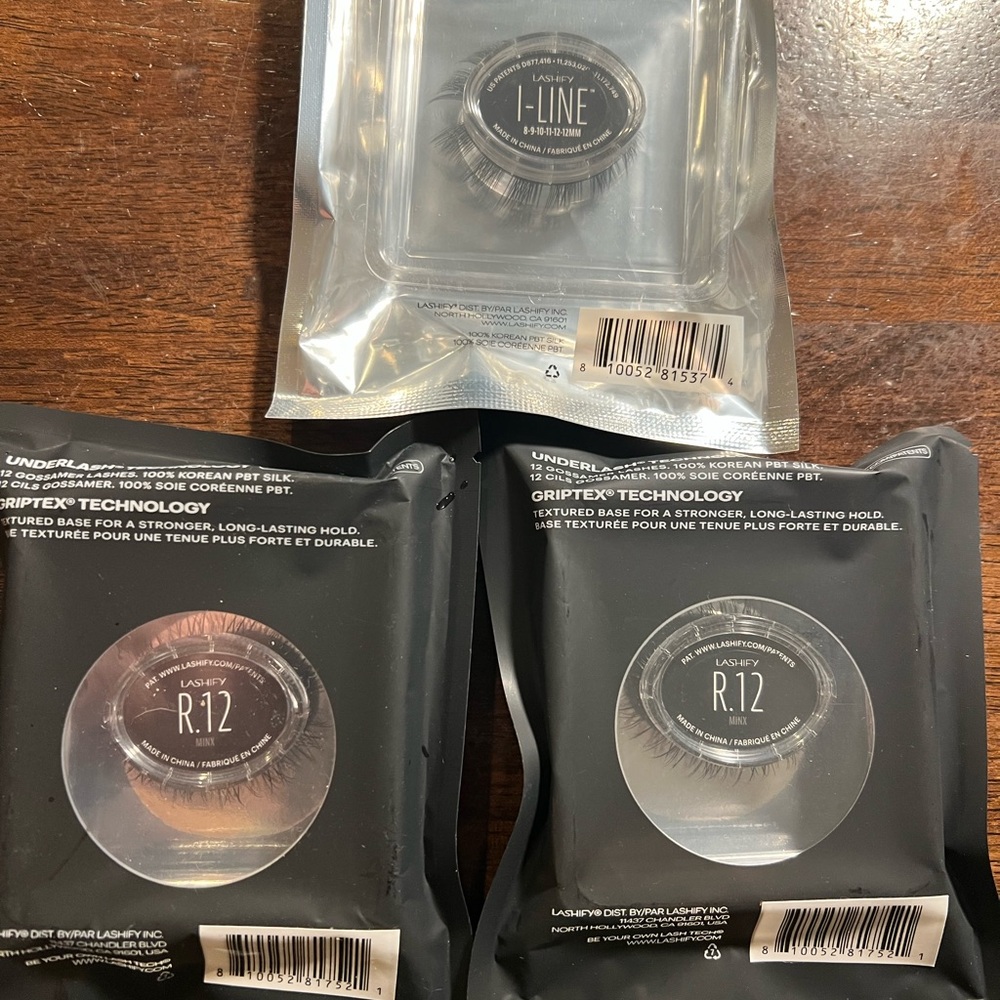 NIP LASHIFY Bundle of two Rogue 12 in Minx and one I-Line in Black